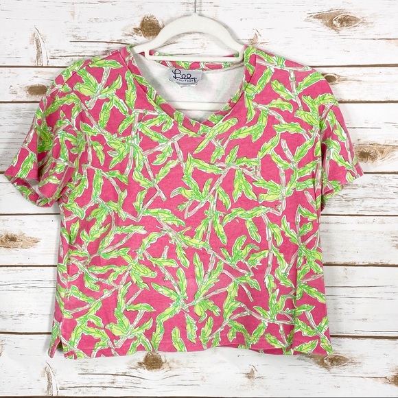 Lilly Pulitzer Tops - Vintage 1990's Lilly Pulitzer Pink Green Crop Top